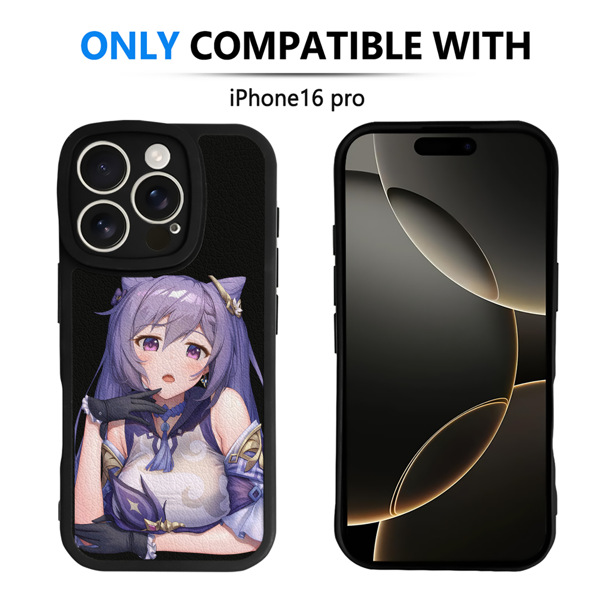 げんし神 刻晴 こくせい genshin Kokusei 【iPhone 16シリーズ対応】シリコンスマホケース（レザー調） 材質：シリコン